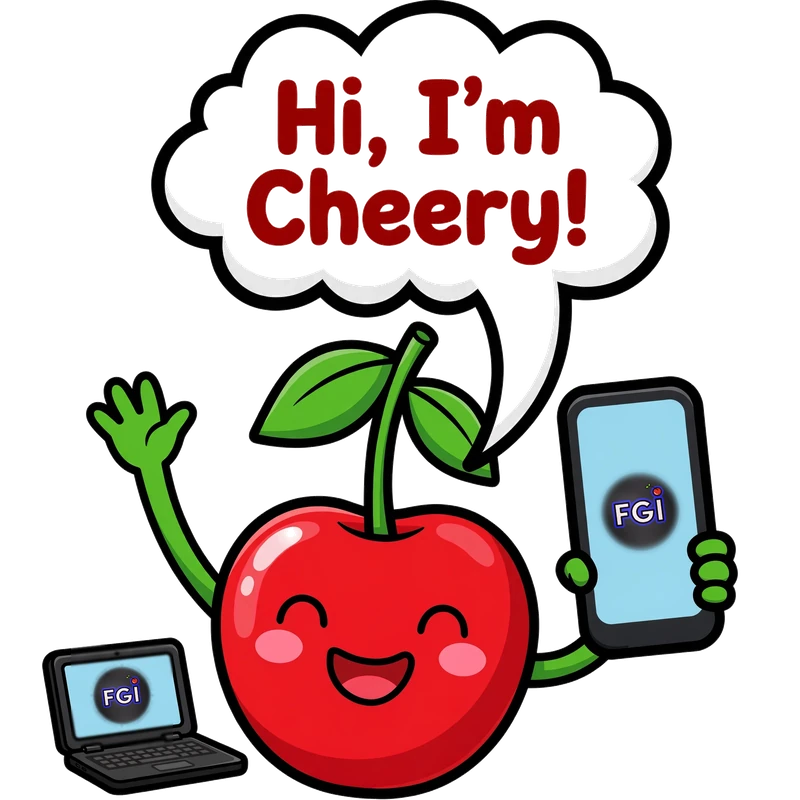 Cheery the cherry mascot